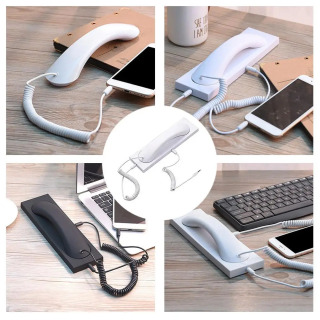 Telefon apparati, bazali retro telefon apparati, 1 m gacha kabel, mobil telefonlar va kompyuterlar uchun 3,5 mm razʻem