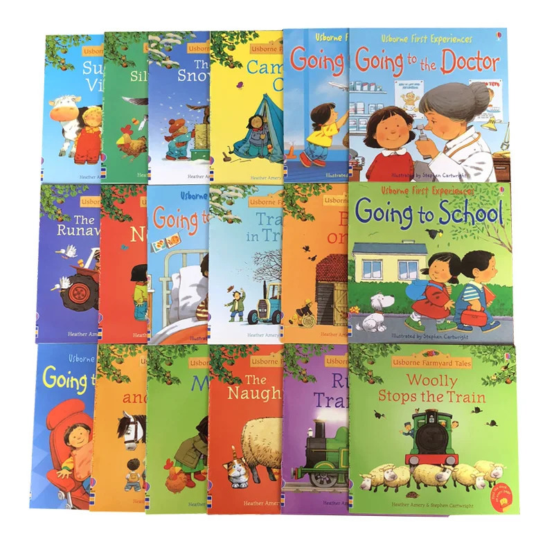 20 ta kitoblar, hikoyalar kitoblari, ingliz bolalari, Usborne tasviri, Livros, bolalar uchun mashhur fermer ertaklari, erta taʼlim, Libros komikslari