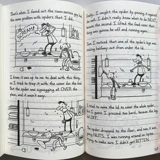 Случайно выбор, одна книга, дневник Wimpy Kid, английская книга, дневник Wimpy Kid, детские художественные книги в штучной упаковке