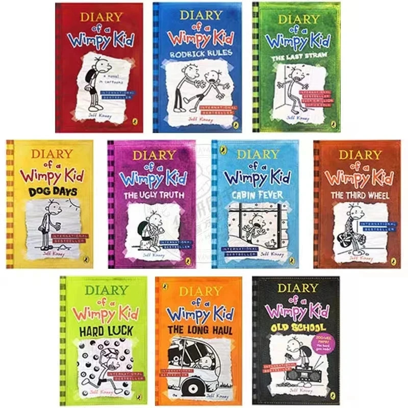 Случайно выбор, одна книга, дневник Wimpy Kid, английская книга, дневник Wimpy Kid, детские художественные книги в штучной упаковке