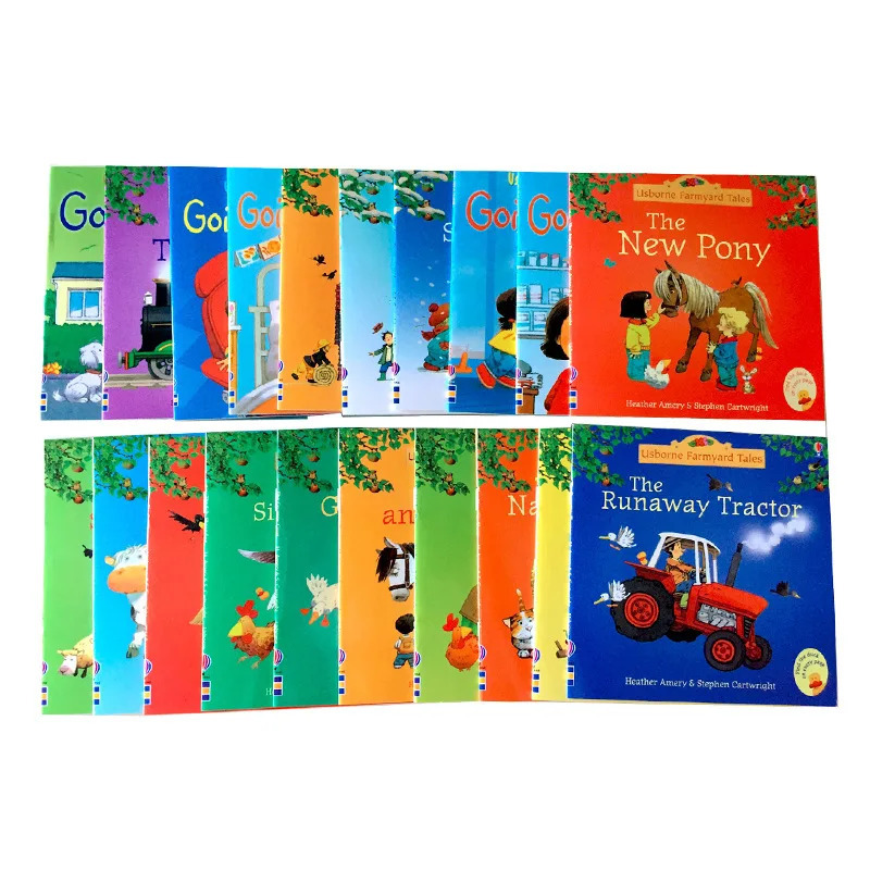 20 книг/набор, 15X15 см, детские книжки с картинками Usborne для детей, детские знаменитые истории, английская детская книга, Educativo Infantil
