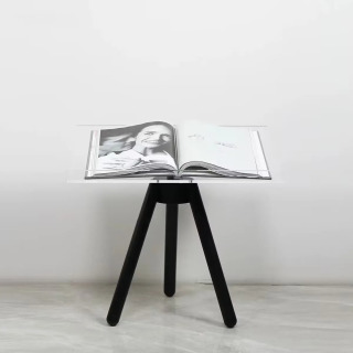 Напольная подставка для журналов и книг, роскошная, металлическая, акриловая, на трех ножках, для демонстрации и чтения, для рабочего стола