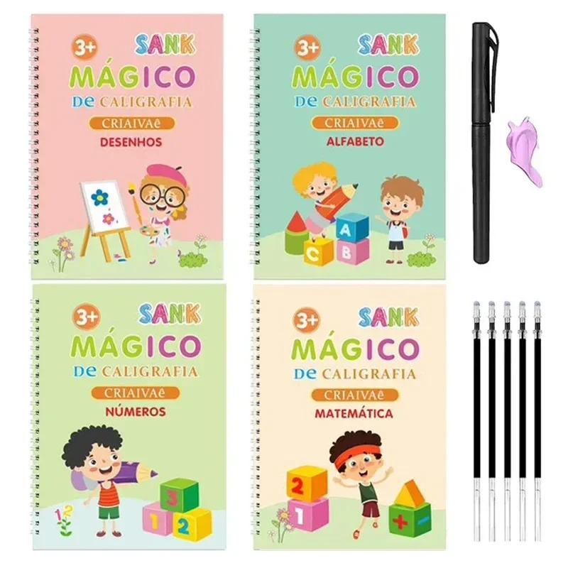Sehrli portugal xattotlik yozuvi kitobi Montessori ishchi kitobi bolalar uchun qayta foydalanish mumkin boʻlgan oʻquv oʻyinchoq xattotlik yozish amaliyoti uchun