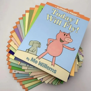 25 библиотека/набор Kawaii An Elephant and Piggies Book Интересная история Детская картинка Английская библиотека Детские обучающие игрушки Libros