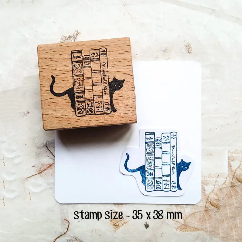 Yoqimli Scrapbooking kitob sevuvchilar 5 turdagi kitob qurti mushuk mushuk adabiy jurnali yogʻoch tamgʻa