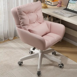Comfortable Sedentary Home Study Chair Dormitory Desk Girls' Bedroom Makeup Chair Office Lift Swivel Chair небесно-голубой