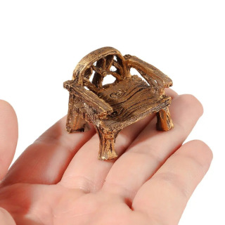 Miniatyura stullari Stol Mini skameykali park stul haykalchalari Mikro manzara Peri bogʻi dekorasi Qoʻgʻirchoq uyini bezash Bonsai bezaklari