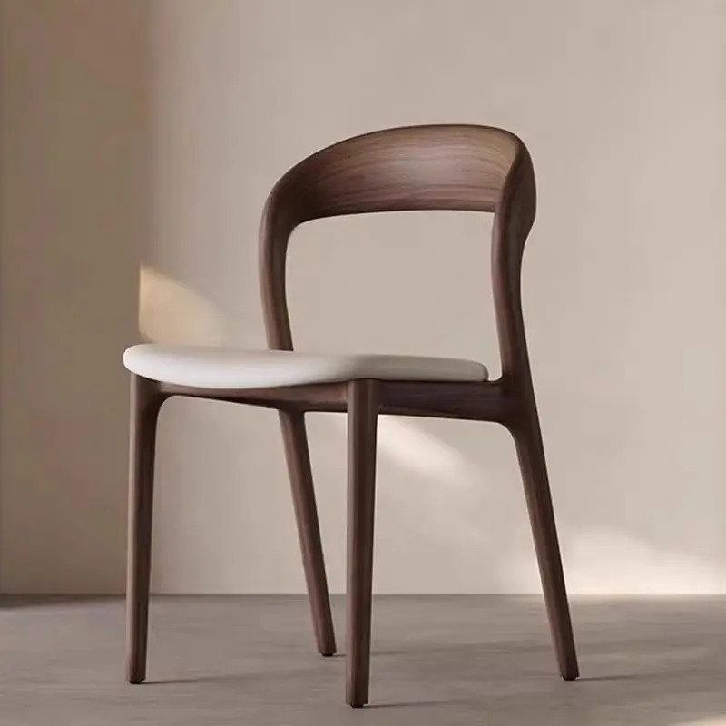 Qattiq yogʻochdan tayyorlangan ovqat kreslosi Uyda oʻqish uchun orqa oʻrindiqli zamonaviy minimalist dizayndagi taburet Nordic restoranida oziq-ovqat kafedrasi