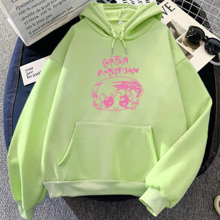 Ayollar kiyimlari 2024/2025 Smile World Tour Porter Robinson multfilm bosma qalpoqli Sudaderas Para Mujer Kawaii Grafik top