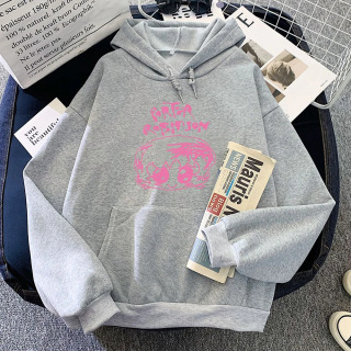 Ayollar kiyimlari 2024/2025 Smile World Tour Porter Robinson multfilm bosma qalpoqli Sudaderas Para Mujer Kawaii Grafik top