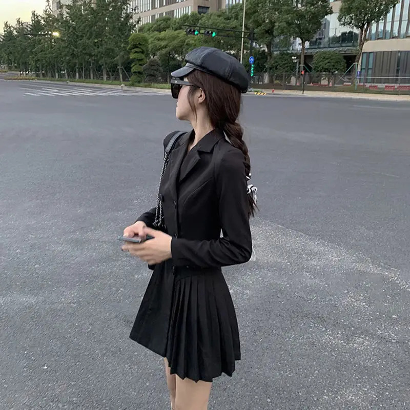 Ayollar Blazer liboslari Chiroyli va nafis ayollar liboslari 2021 yilgi rasmiy marosim bahorgi aksiya Retro boʻsh X Xxl Y2k