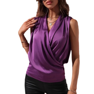 Ayollar kiyimlari shoyi, ayollar atlas koʻylagi, yengsiz koʻylaklar va ayollar uchun bluzkalar Camisas De Mujer Top Mujer