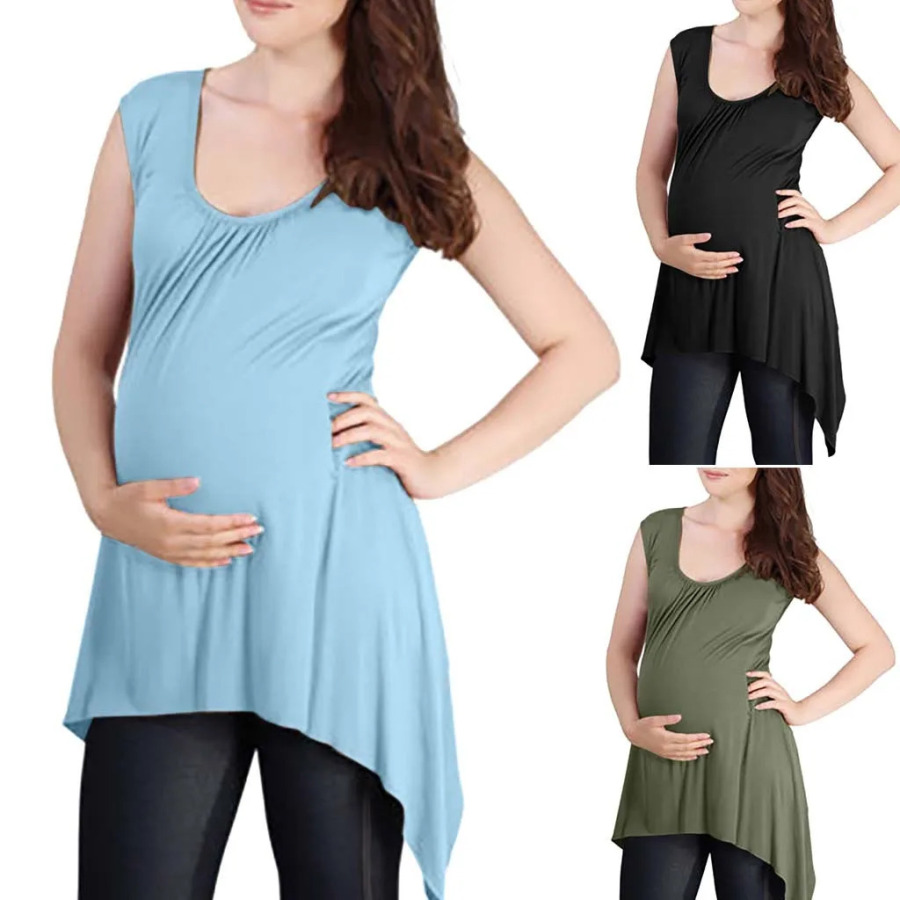 Ayollar kiyimlari Tugʻruqxona kiyimlari Homilador va emizikli ayollar uchun qisqa yengli yelek Emizikli ayollar Top S-M-L-XL-XXL