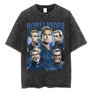 Мужская Повседневная Футболка Limited Homelander Era Tour, С Эффектом Потертости, Дышащая, С Коротким Рукавом, Круглым Вырезом