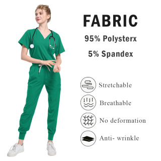 Scrubs Tibbiy Uniforma Ayollar Erkaklar Kostyumlari Jarrohlik ustki kiyimlari Shimlari Hamshira aksessuarlari Kasalxona shifokor kostyumi