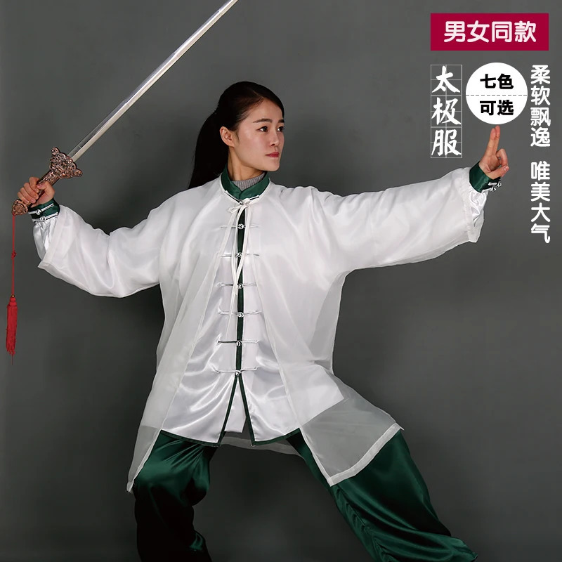 Tai chi kostyumi Bahor va yozgi Tai chi formasi erkaklar va ayollar uchun parda wushu mashqlarini bajarishga xizmat qiladi
