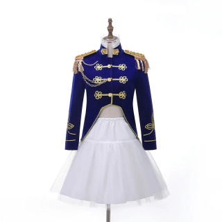 Oʻrta asr juftlik kostyumi koʻk-koʻk Cosplay kostyumi Yevropa qirollik gvardiyasi Xellouin kostyumi Moviy palto shim libosi partiya formasi 2025