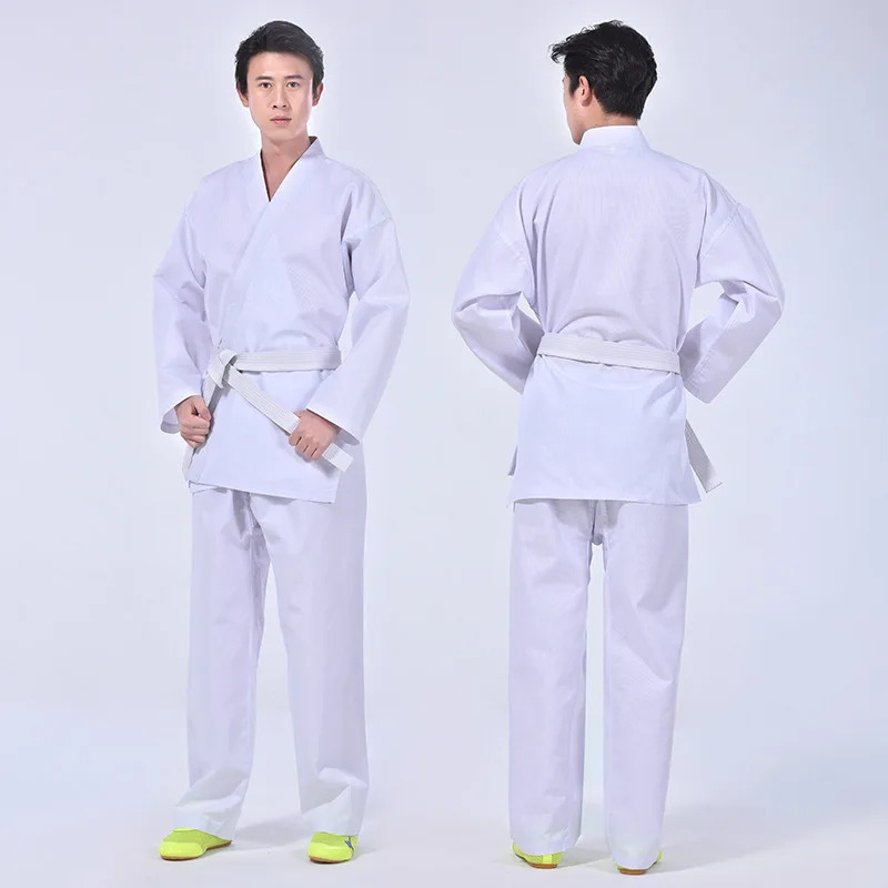 Karate kostyumi Jeet Kune Do taekvondo kostyumi Kattalar va bolalar uchun neytral karate uskunasi uzun yengli Gi formasi