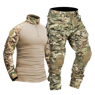Harbiy forma kamuflyaj taktik ishchi erkaklar Airsoft kiyimi jangovar palto shim kiyimi askar mergan ovchi