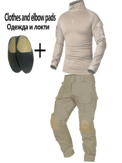 Военная униформа, камуфляжная тактическая Рабочая Мужская одежда для страйкбола, боевое пальто, брюки, одежда для солдат, снайпера, охоты Хаки XXXL