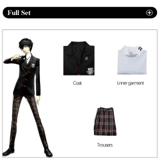 Игра P5 Amamiya Ren Kasumi Yoshizawa, косплей, мужская и женская школьная форма, унисекс, костюм на Хэллоуин, пальто, вечерние, черная униформа, комплект Синий XS