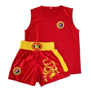 Uniseks boks formasi Sanda kostyumi Kongfu formasi Wushu kiyimi jang sanʻatlari kostyumi bolalar kattalar uchun Красный S