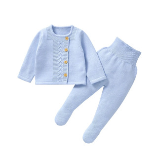 Bolalar kiyimlari toʻplami Trikotaj Moda Qattiq issiq chaqaloq sviteri shimlari Leggings Kuzgi Kichkintoylar Oʻgʻil bolalar uchun uzun yengli kazak 2 dona shimlar Бежевый 6 млн