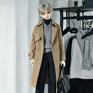 Одежда для кукол BJD: комплект из четырех предметов, большие размеры 4, 6, новые ветровки, мужские длинные пальто, черные, цвета хаки.