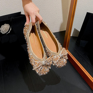 Nafis kamon payetli ayollar poyafzallari Ayollar uchun kundalik poyafzallar Moda toʻrtburchaklar tekisliklari hashamatli dizaynerlik poyabzallari Zapatos Mujer