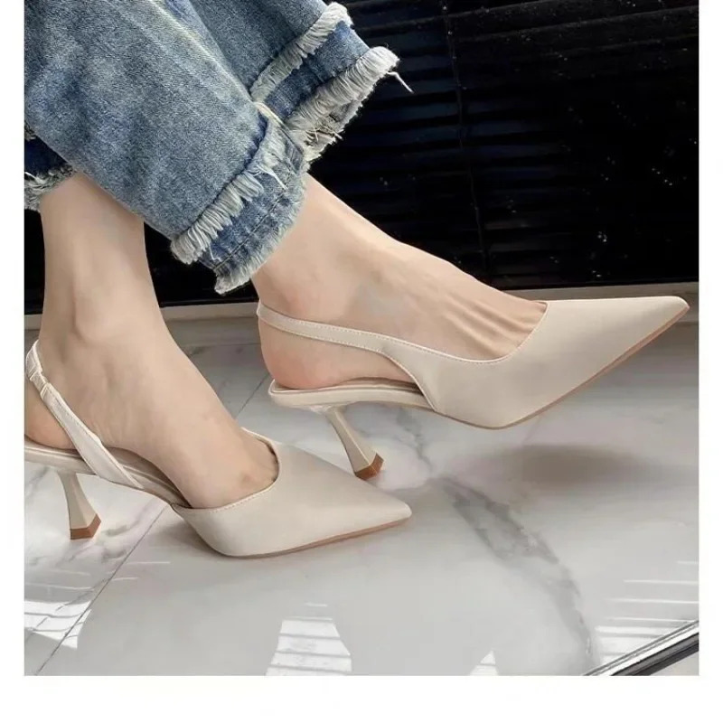 2023 Yangi Yozgi Ayollar Poyafzallari Moda Ayollar Pompalar Ayollar Oʻtkir Oyoqli baland poshnali sandallar Ayollar Zapatos Mujer