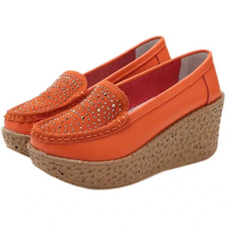 2025 Yangi Ayollar Poyafzallari Kundalik Ayollar Loafers Ayollar Takozli Platforma Poyafzallari PU Teri Yassi Ayollar Zapatos De Mujer
