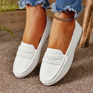 Ayollar yassi poyafzallari Qulay engil moda mashhur loaferlar Bahorgi kuzgi sayoz krossovkalar Ayollar uchun ochiq poyabzal БЕЛЫЙ 36