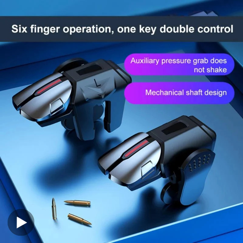 Trigger Pubg mobil oʻyin aksessuarlari iPhone Android telefoni uchun mobil boshqaruvchi L1 R1 aksessuarlari oʻyin joysticki