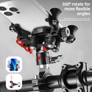 Velosiped telefon ushlagichi Mototsikl aksessuarlari sozlanishi stend 360° aylanadigan GPS velosiped klipi MTB aksessuarlari Velosiped sport mahsulotlari