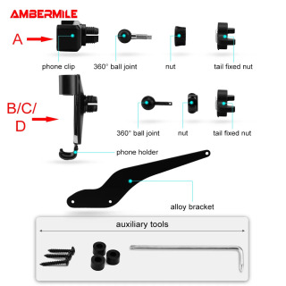 AMBERMILE автомобильный держатель для мобильного телефона на руль для Mini Cooper R50 R52 R53 аксессуары авто украшение интерьера крепление Click
