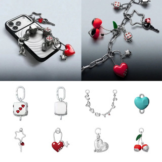6032699 Металлический DIY-кулон для телефона, аксессуар для мобильного, подвеска для iPhone, ремешок для Galaxy