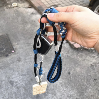 Telefon zanjiri qoʻlda ishlangan mobil telefon aksessuarlari olinadigan kalit boʻyinbogʻlar DIY qoʻlda toʻqish uchun smartfon yelka tasmali Premium lanyard