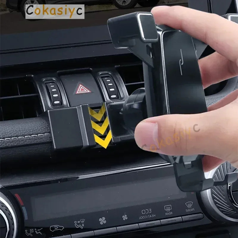 Toyota RAV4 2019 2020 2021 2022 uchun aksessuarlar Gravitatsion avtomobil telefon ushlagichi maxsus havo shamollatgich oʻrnatish qisqichi mobil telefon ushlagichi