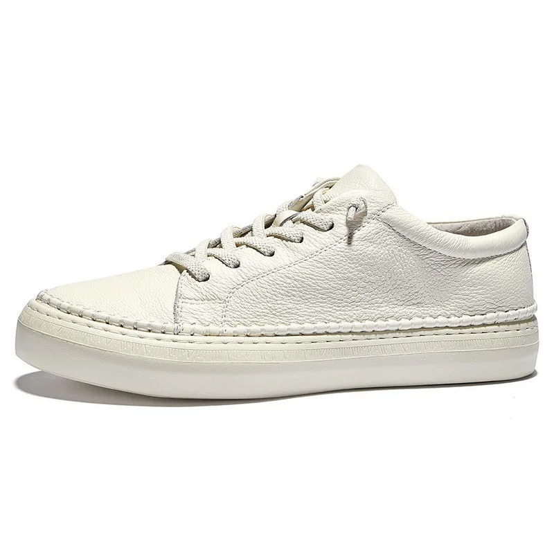 Мужская обувь, новинка лета 2024, повседневная универсальная дышащая мужская обувь в стиле ретро, обувь для деловых досок, мужская обувь из воловьей кожи