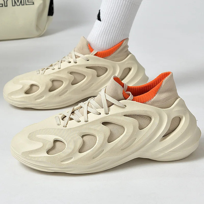 Yangi erkaklar yozgi teshilgan sandallar Casual sport poyafzallari Moda loafers Street Trend