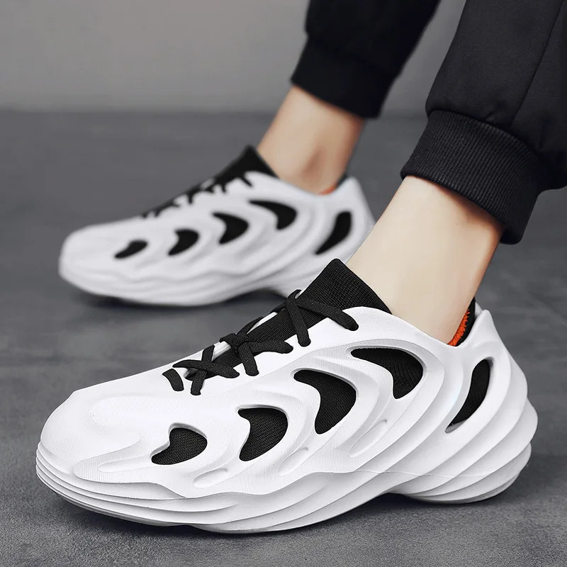 Yangi erkaklar yozgi teshilgan sandallar Casual sport poyafzallari Moda loafers Street Trend