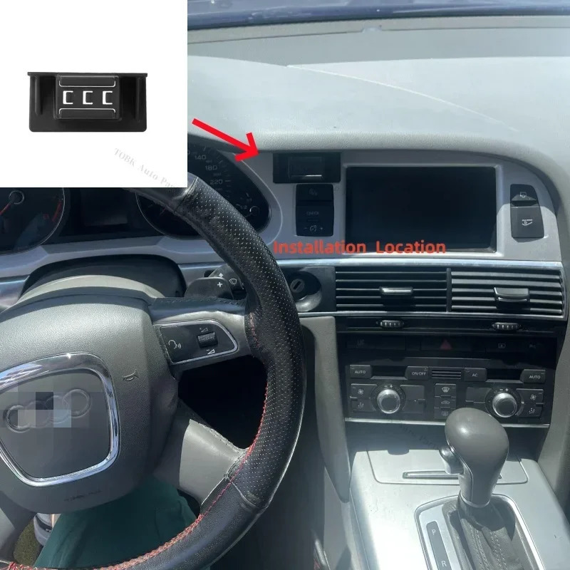 Для Audi A6 C6 4F 2005-2011 мобильный автомобильный держатель с фиксированным кронштейном, специальное автомобильное крепление для телефона, беспроводная зарядка, автомобильные аксессуары