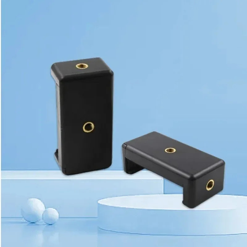 1 dona Ikki teshikli tripodli telefon ushlagichi Ikki teshikli mobil telefon tripodli qisqichi Mobil telefon aksessuarlari Portativ universal kronshteyn
