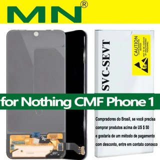 CMF 1 telefon LCD displey uchun original 6,67 dyuymli AMOLED 120Hz sensorli ekranli raqamlashtiruvchi yigʻilishni taʻmirlash ehtiyot qismlari синий лотос