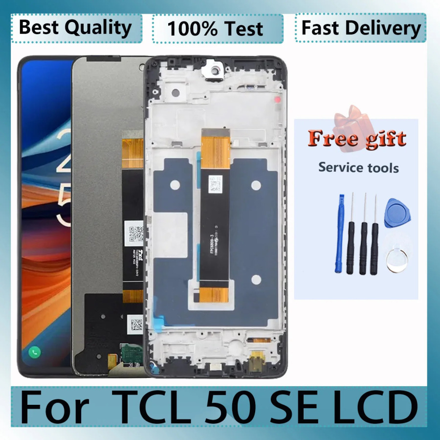 6,78-дюймовый ЖК-дисплей для мобильного телефона для TCL 50 SE, сенсорный ЖК-дисплей с рамкой, сменный преобразователь в сборе, ремонт деталей Pantalla.