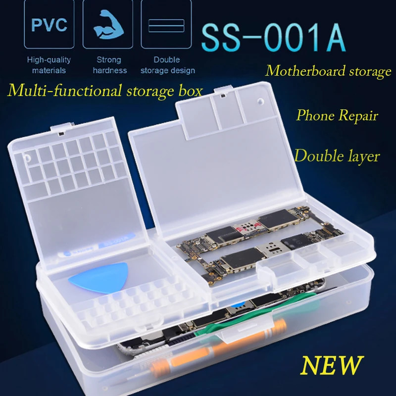 SUNSHINE SS-001A Mobil telefon LCD displeyli anakartni taʻmirlash qismlari IC koʻp funktsiyali saqlash qutisi