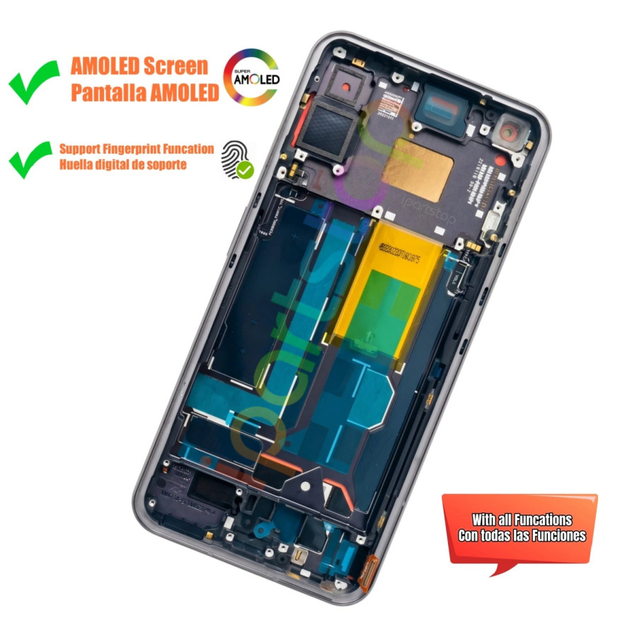 Замена iParts, новый дисплей для телефона Nothing (1) Phone 1 A063, 120 Гц, OLED-сенсорный экран с рамкой в сборе, OEM-запчасти