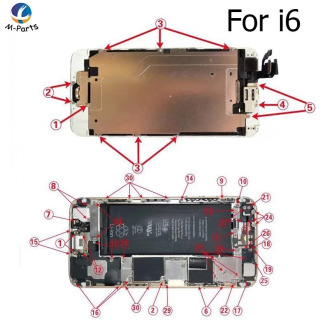 1 комплект всех винтов для iPhone 4 4S 5 5S SE 5C 6 6S 6P Plus 7 7P 8 8P Plus X 5C XS XR XSM Max 11 Запчасти для ремонта телефона в сборе