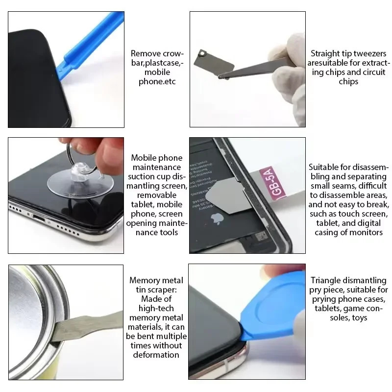 iPhone uchun 40 IN 1 Alloy Steel S2 mobil telefonini taʻmirlash uchun asboblar toʻplami