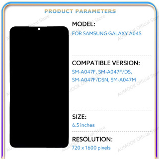 Для Samsung Galaxy A04s ЖК-дисплей, сенсорный экран, дигитайзер в сборе, панель A047F A047M, запасные части для ЖК-экрана телефона